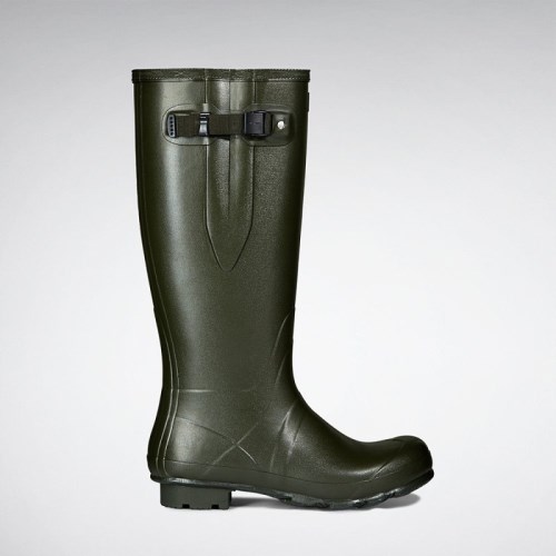 Hunter Norris Field Side Adjustable Neoprene Lined Tall Rain Boots For Mens - NZ Q0579